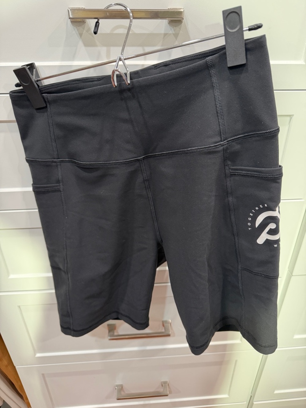 Peloton Black Bike Shorts with Logo Pocket - Picture 3 of 4
